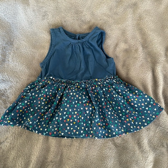 Like New Blue with hearts Gap dress 18m-24 - Picture 1 of 7